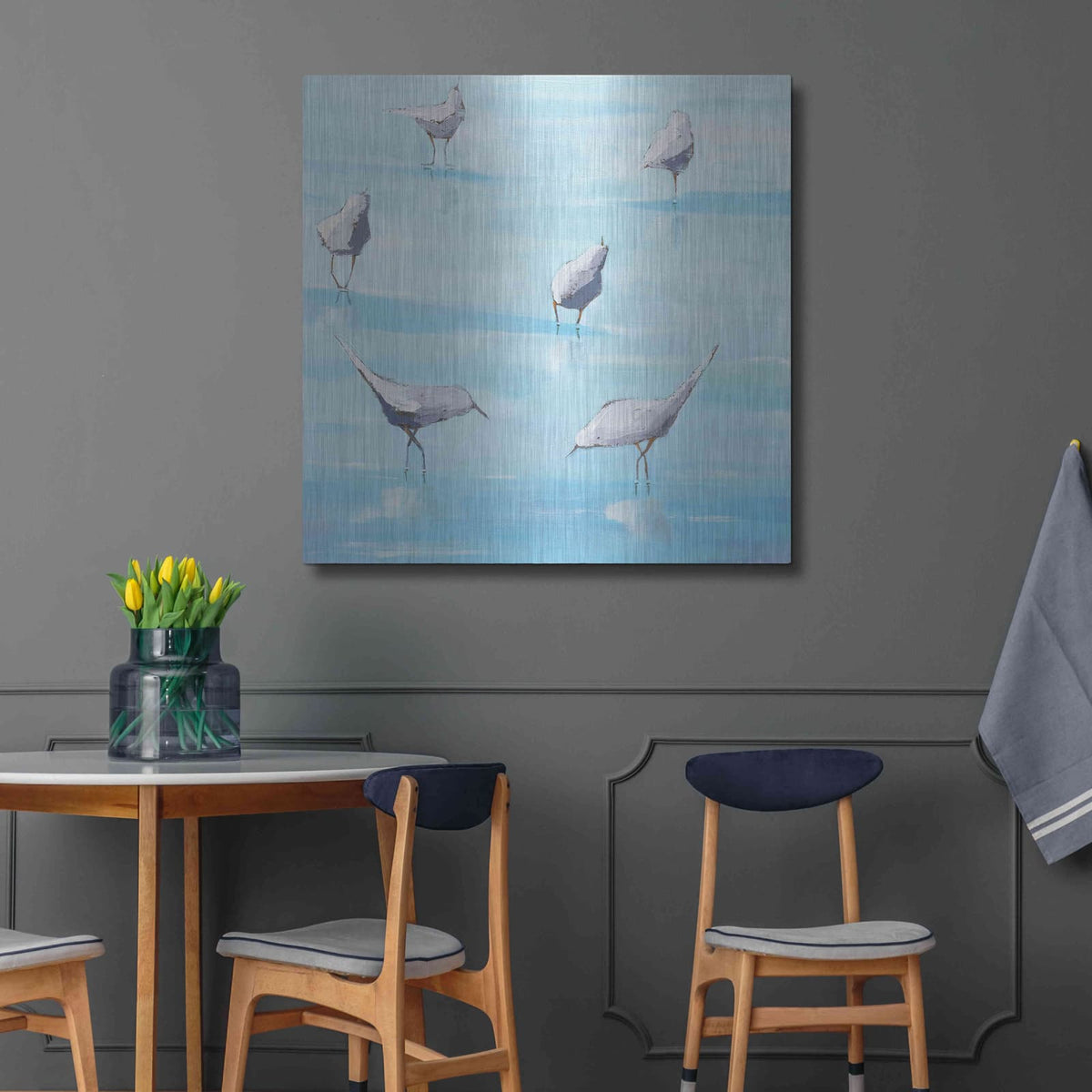 'By the Waters Edge' by Phyllis Adams – Metal Wall Art, 36x36 room view