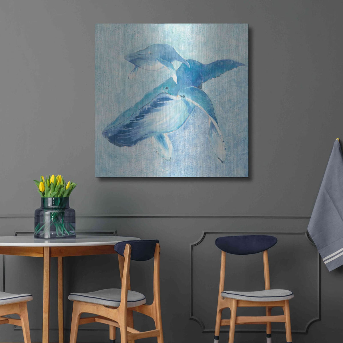 'Blue Mama v2' by Phyllis Adams – Metal Wall Art, 36x36 room view