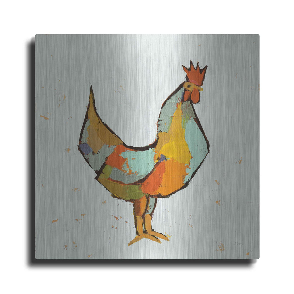 'The Strutter on White' by Phyllis Adams – Metal Wall Art