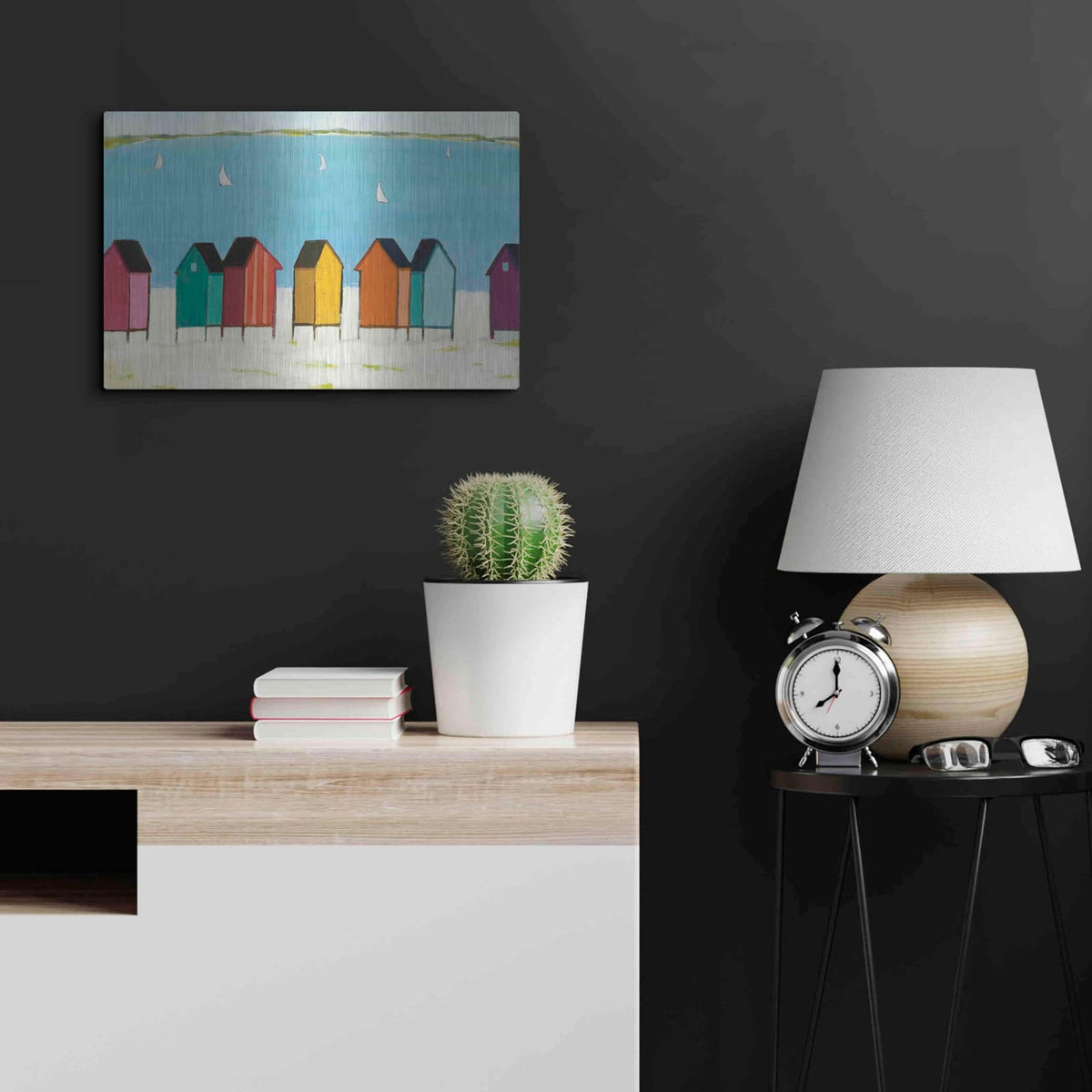'Cabanas I' by Phyllis Adams – Metal Wall Art, 24x16 room view