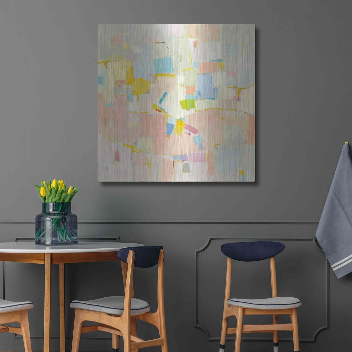 'Block Party' by Phyllis Adams – Metal Wall Art, 36x36 room view