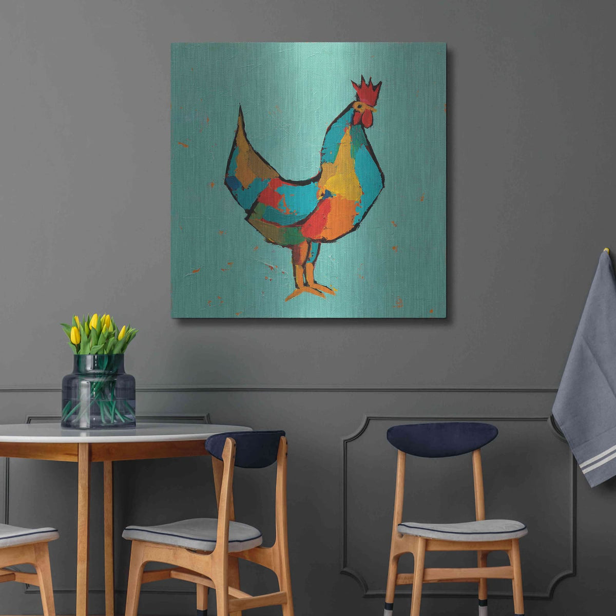 'The Strutter' by Phyllis Adams – Metal Wall Art, 36x36 room view