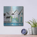 'Harbor Town III No Sign Light' by Phyllis Adams – Metal Wall Art, 12x12 room view