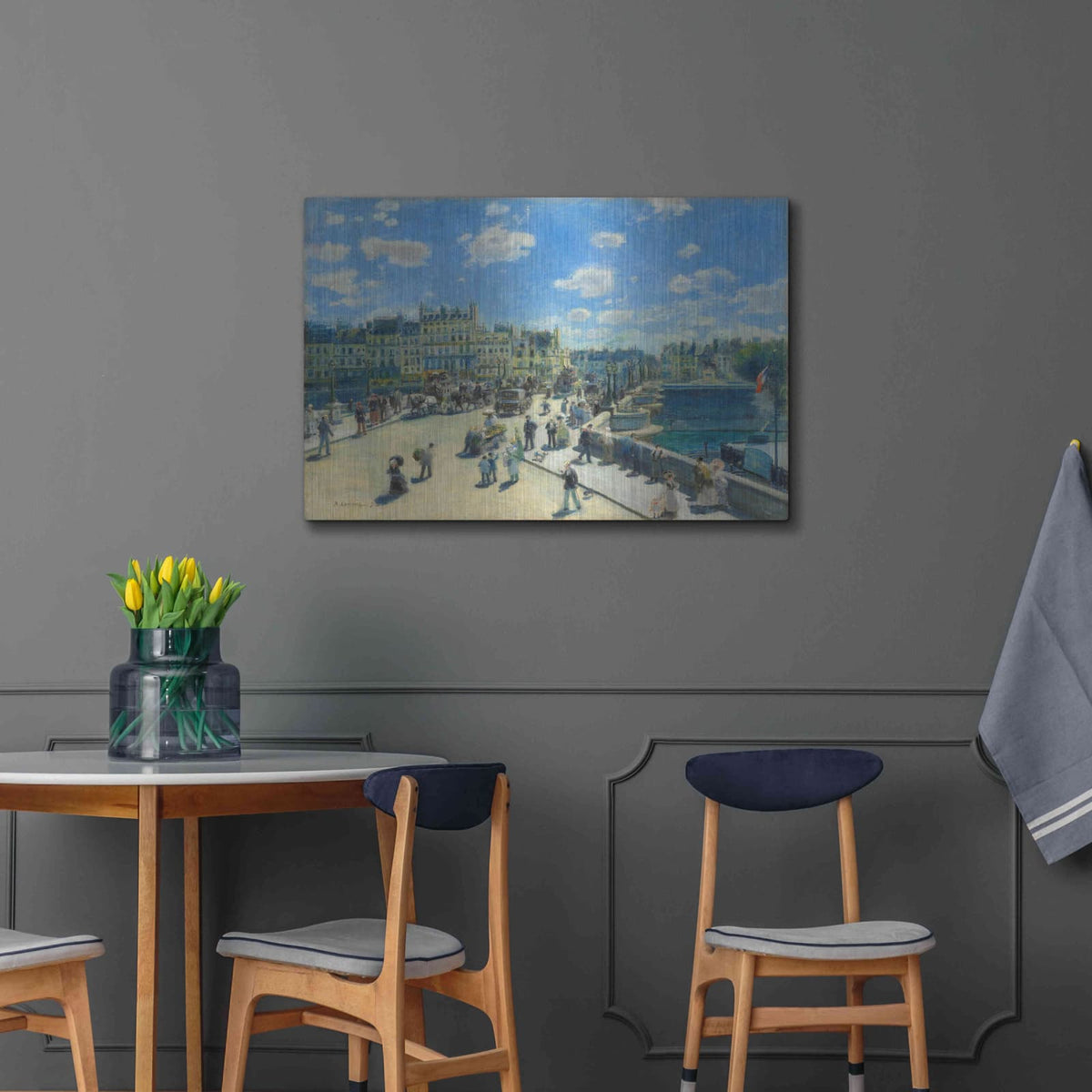'Pont Neuf' by Pierre-Auguste Renoir – Metal Wall Art, 36x24 room view