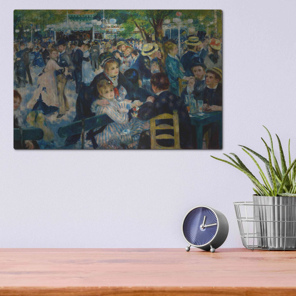 'Dance at Le moulin de la Galette' by Pierre-Auguste Renoir – Metal Wall Art, 16x12 room view