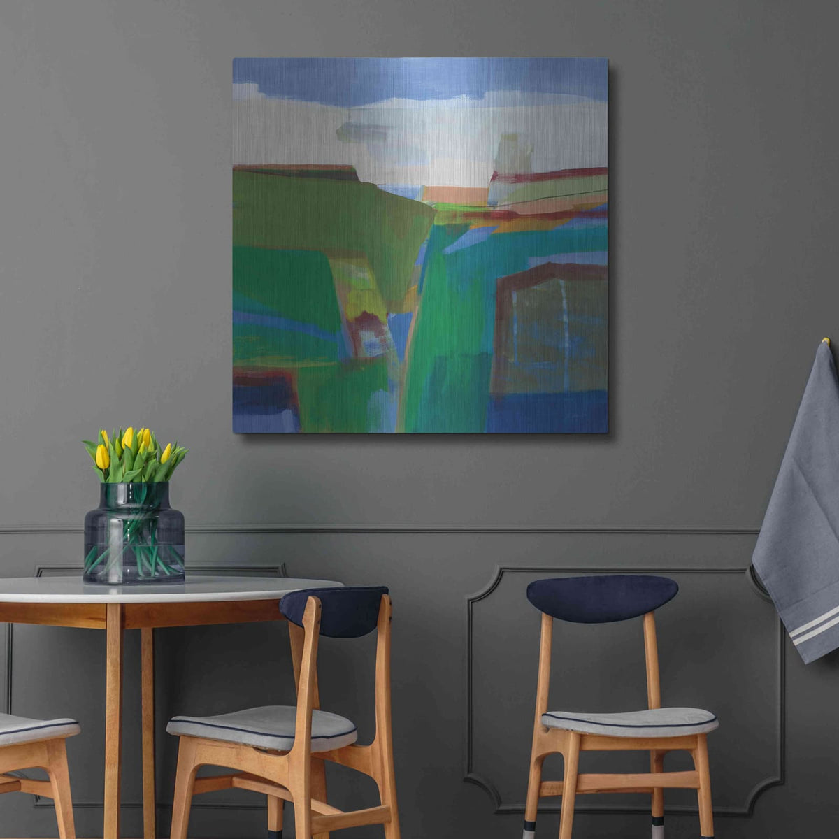 'Clear Day' by Jo Maye – Metal Wall Art, 36x36 room view