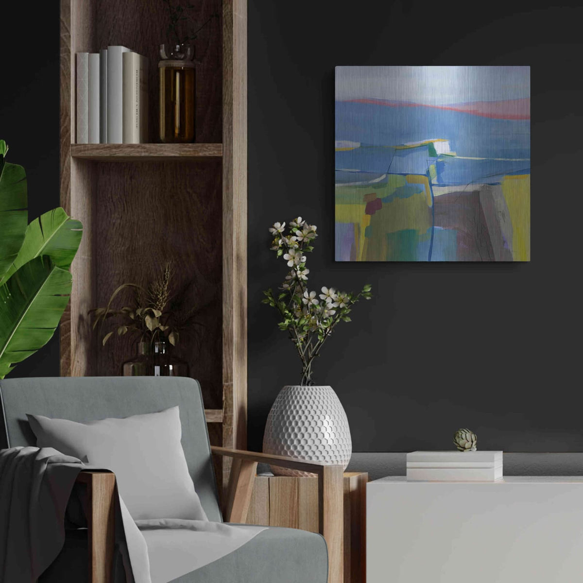 'Hill Side' by Jo Maye – Metal Wall Art, 24x24 room view