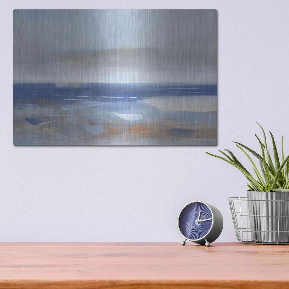 'Calm Sea' by Jo Maye – Metal Wall Art, 16x12 room view