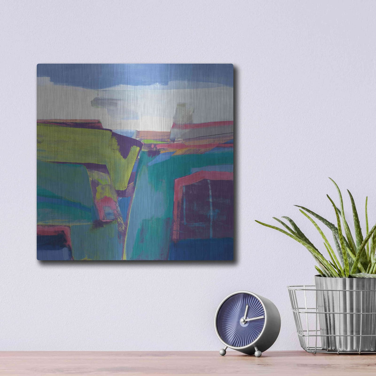 'Clear Day Bright' by Jo Maye – Metal Wall Art, 12x12 room view