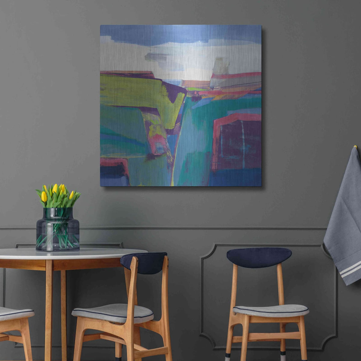 'Clear Day Bright' by Jo Maye – Metal Wall Art, 36x36 room view