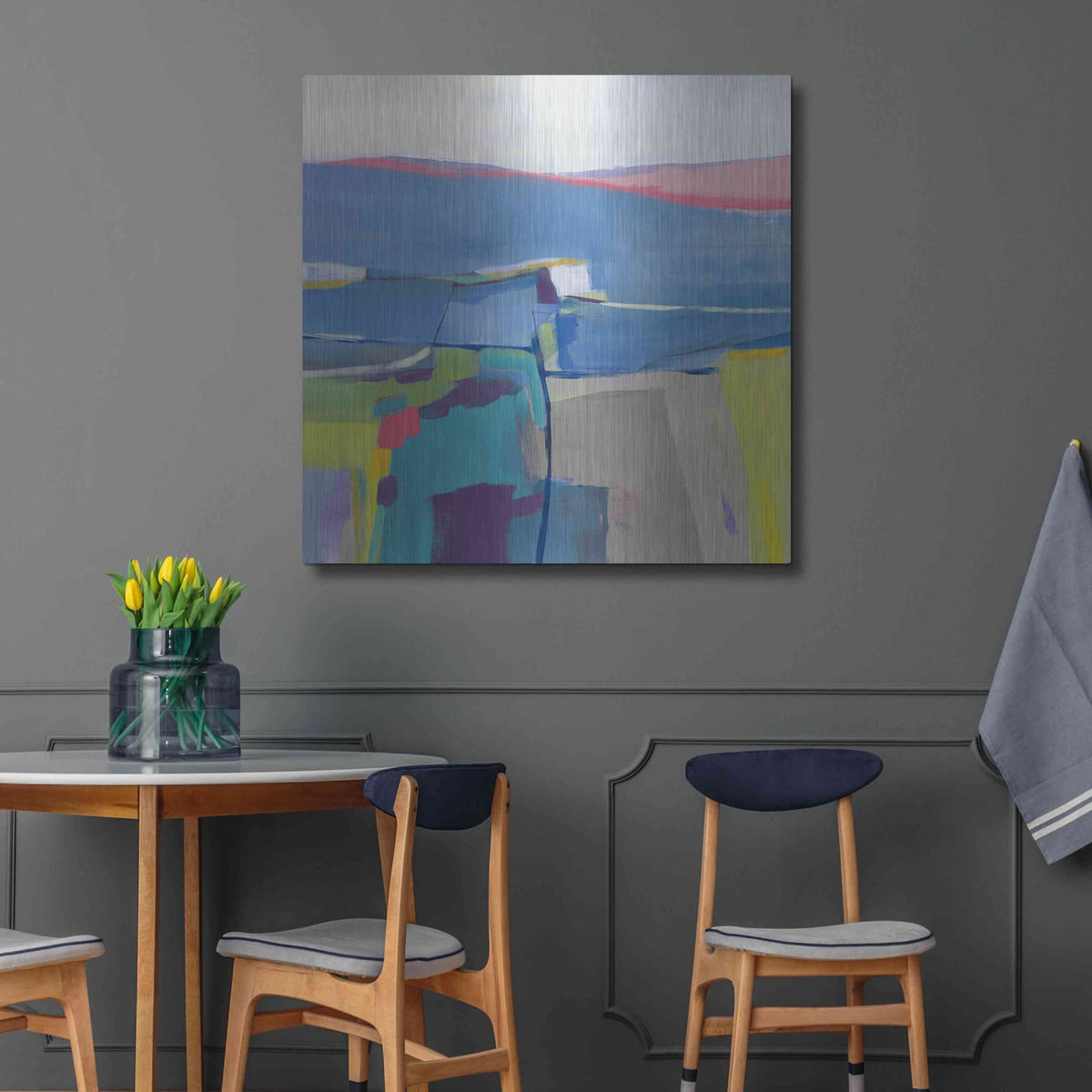 'Hill Side Bright' by Jo Maye – Metal Wall Art, 36x36 room view