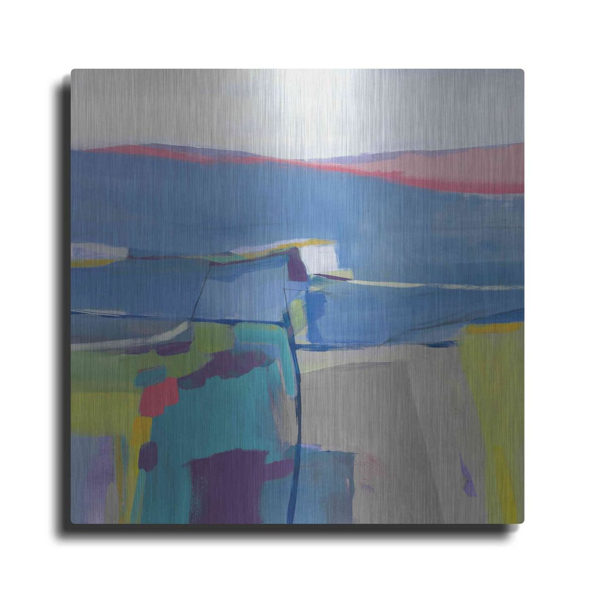 'Hill Side Bright' by Jo Maye – Metal Wall Art