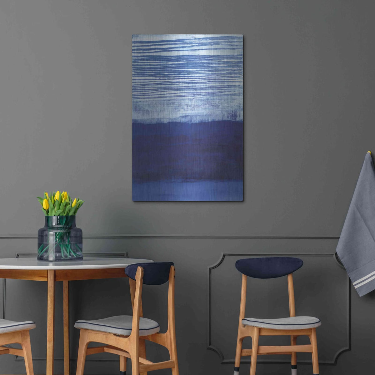 'Blue Haze' by Jo Maye – Metal Wall Art, 24x36 room view