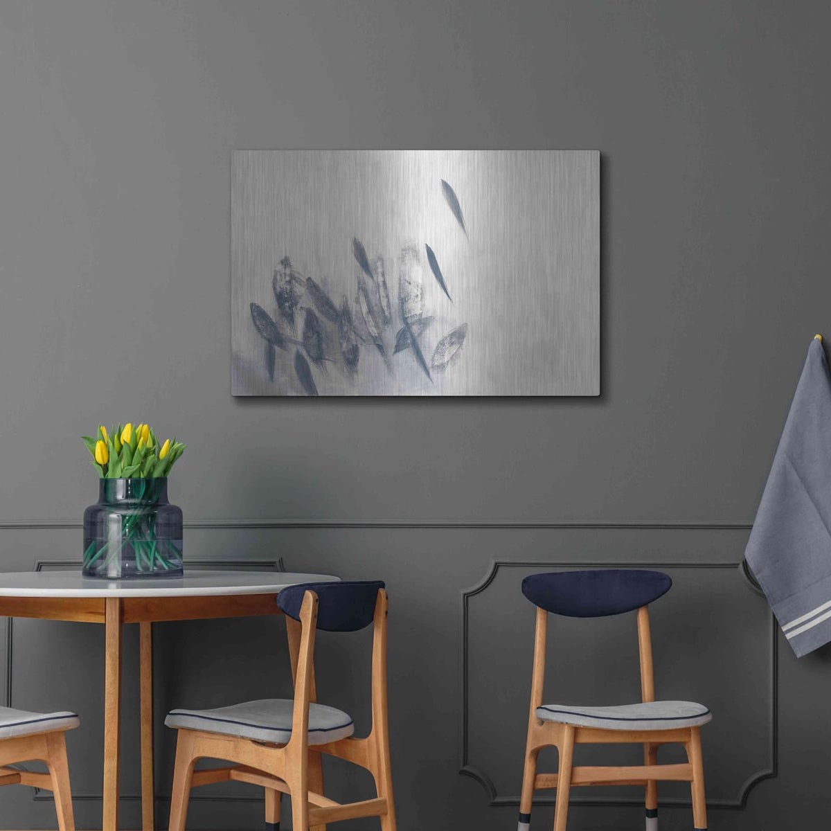 'Gently Waving Neutral' by Jo Maye – Metal Wall Art, 36x24 room view