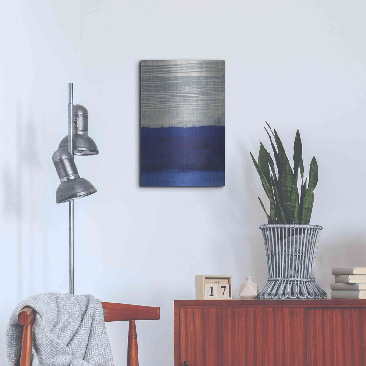 'Gray Haze' by Jo Maye – Metal Wall Art, 16x24 room view