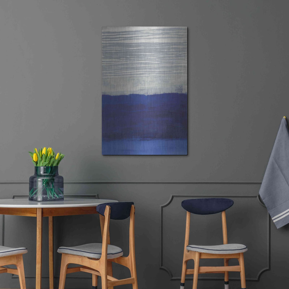 'Gray Haze' by Jo Maye – Metal Wall Art, 24x36 room view