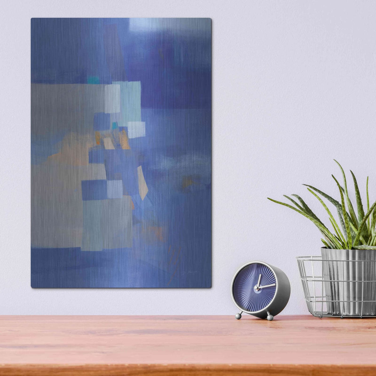 'Blue Dawn' by Jo Maye – Metal Wall Art, 12x16 room view