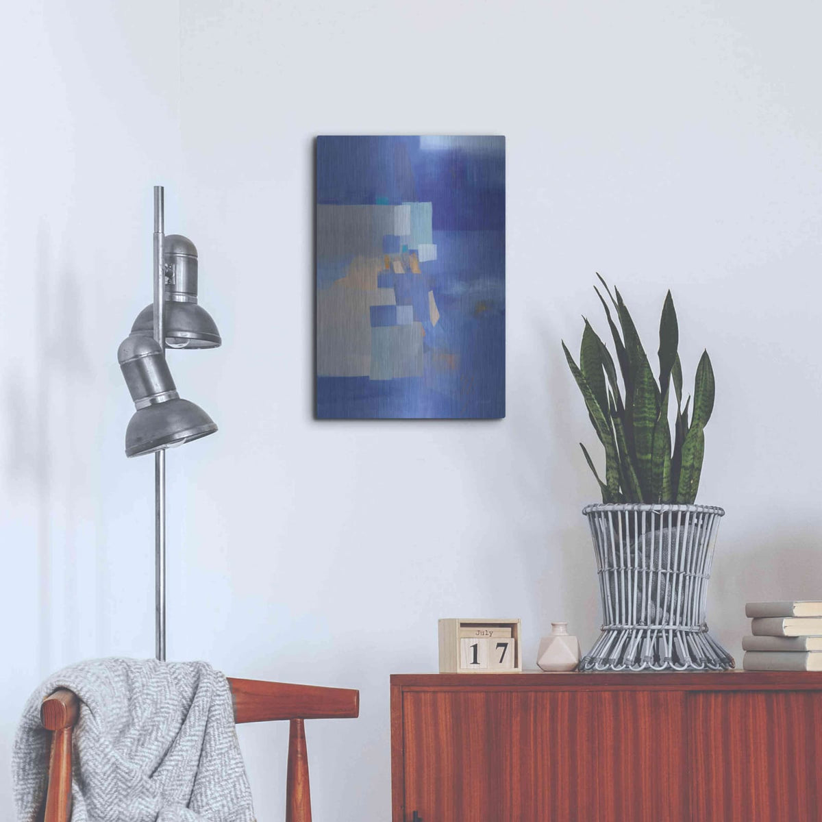 'Blue Dawn' by Jo Maye – Metal Wall Art, 16x24 room view