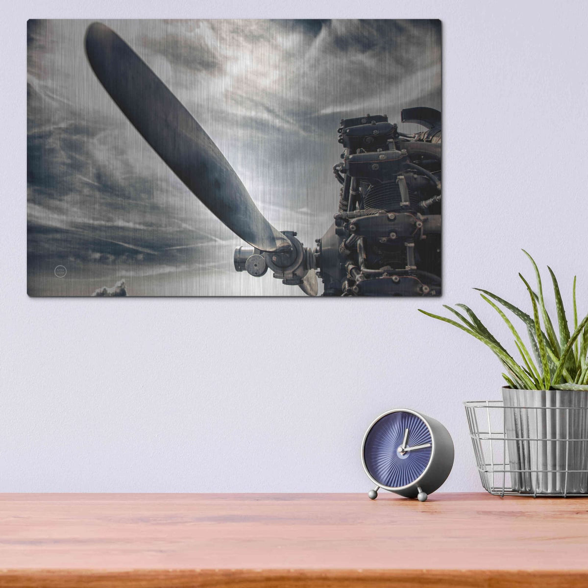'Aero Maquina' by Nathan Larson – Metal Wall Art, 16x12 room view