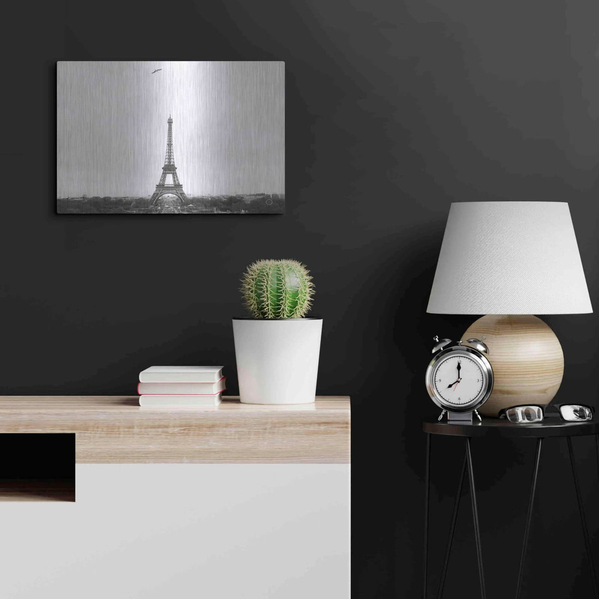 'A Birds View of Paris' by Nathan Larson – Metal Wall Art, 24x16 room view