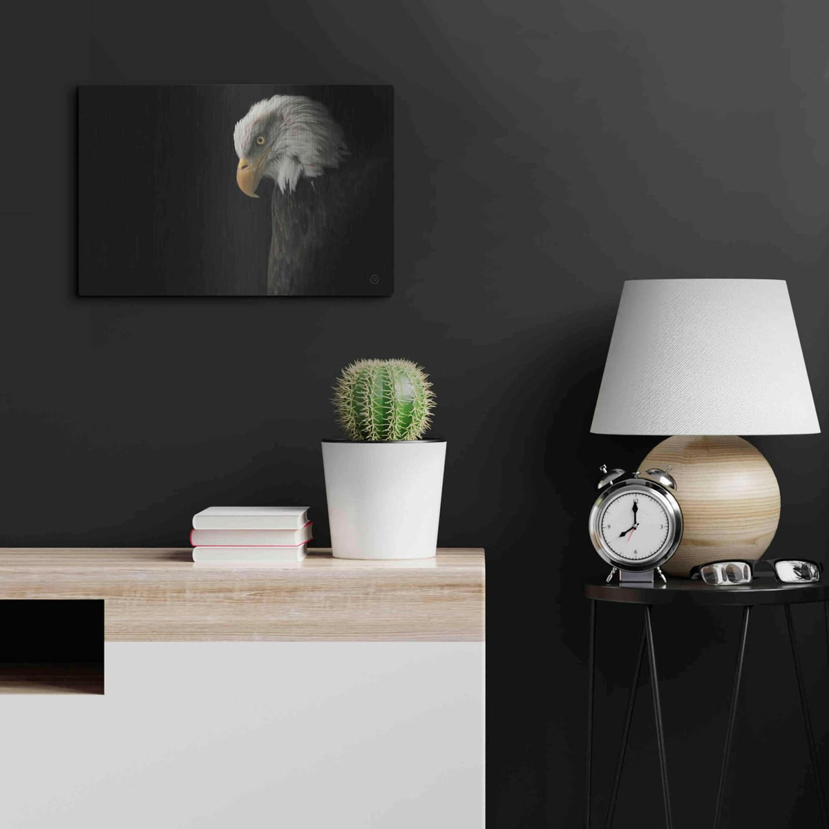 'Eagle Bow' by Nathan Larson – Metal Wall Art, 24x16 room view