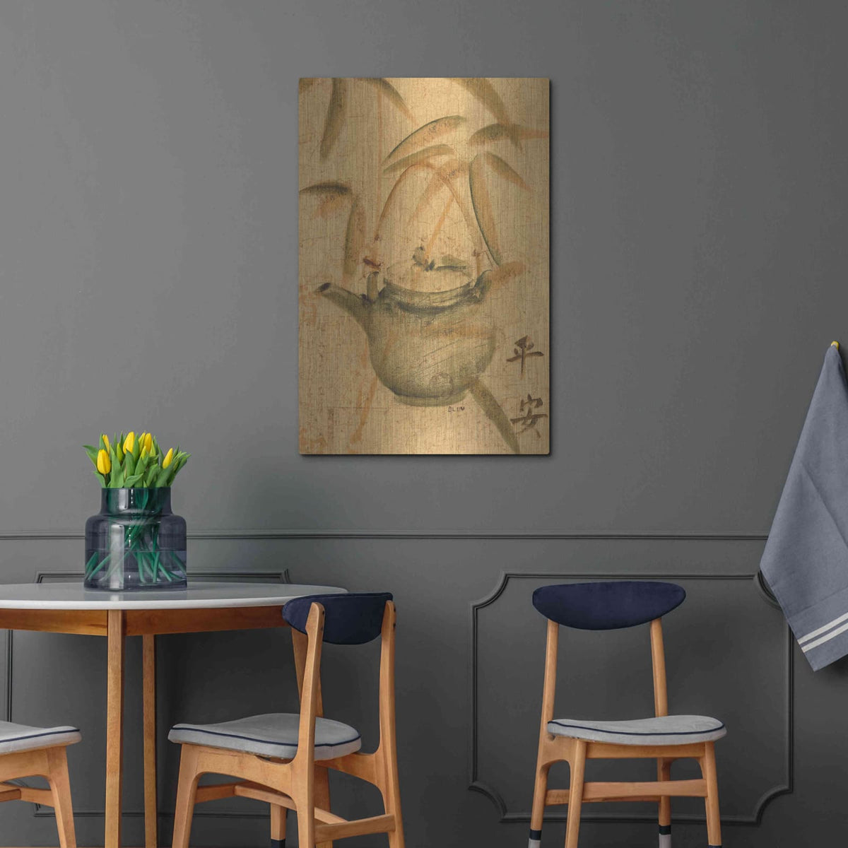 'Asian Teapot I' by Cheri Blum – Metal Wall Art, 24x36 room view