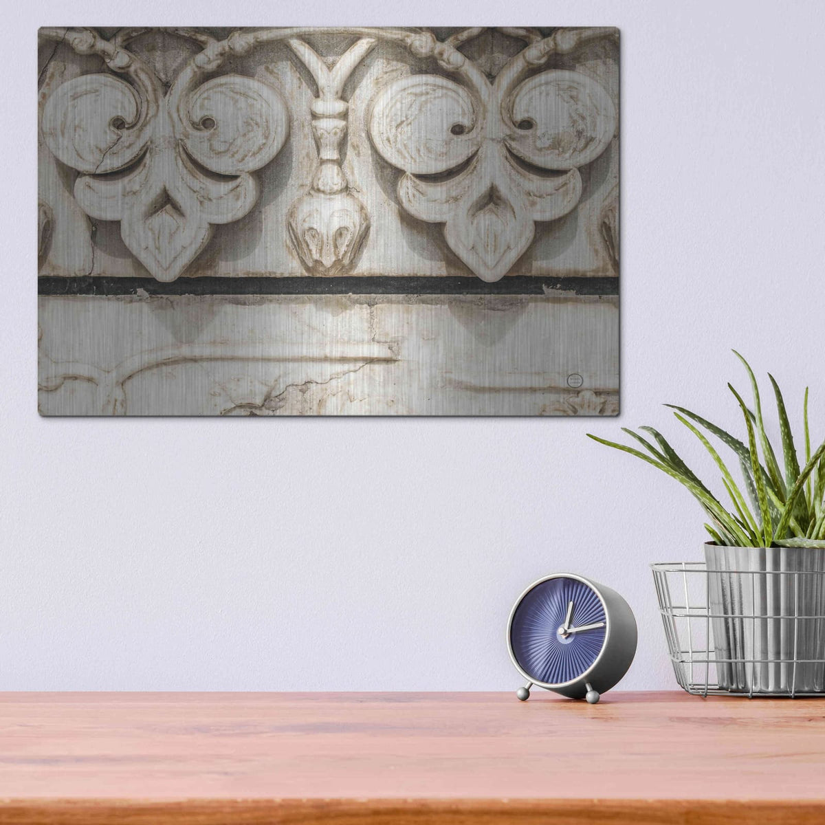 'Sculptural Detail' by Nathan Larson – Metal Wall Art, 16x12 room view
