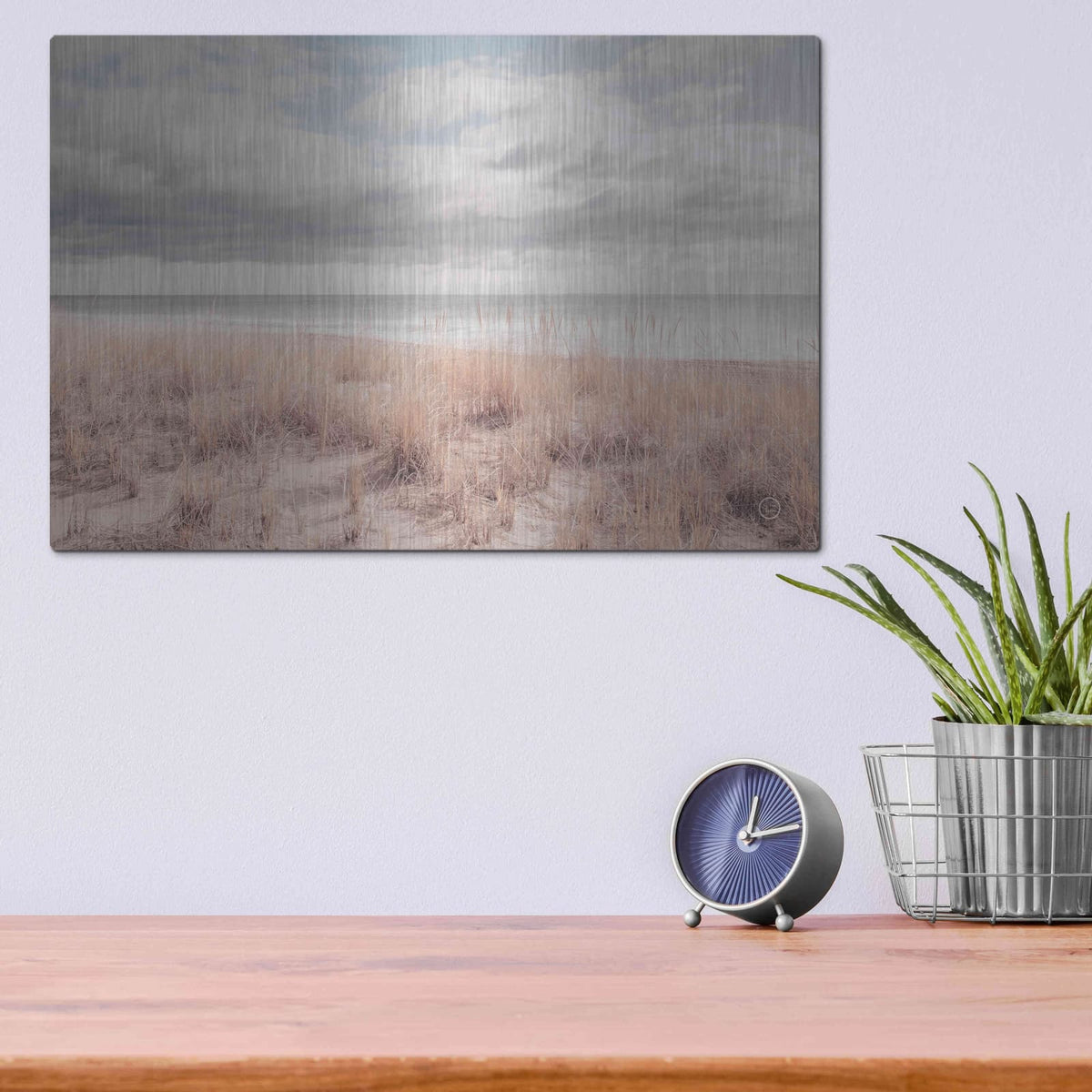 'Soft Oceans' by Nathan Larson – Metal Wall Art, 16x12 room view