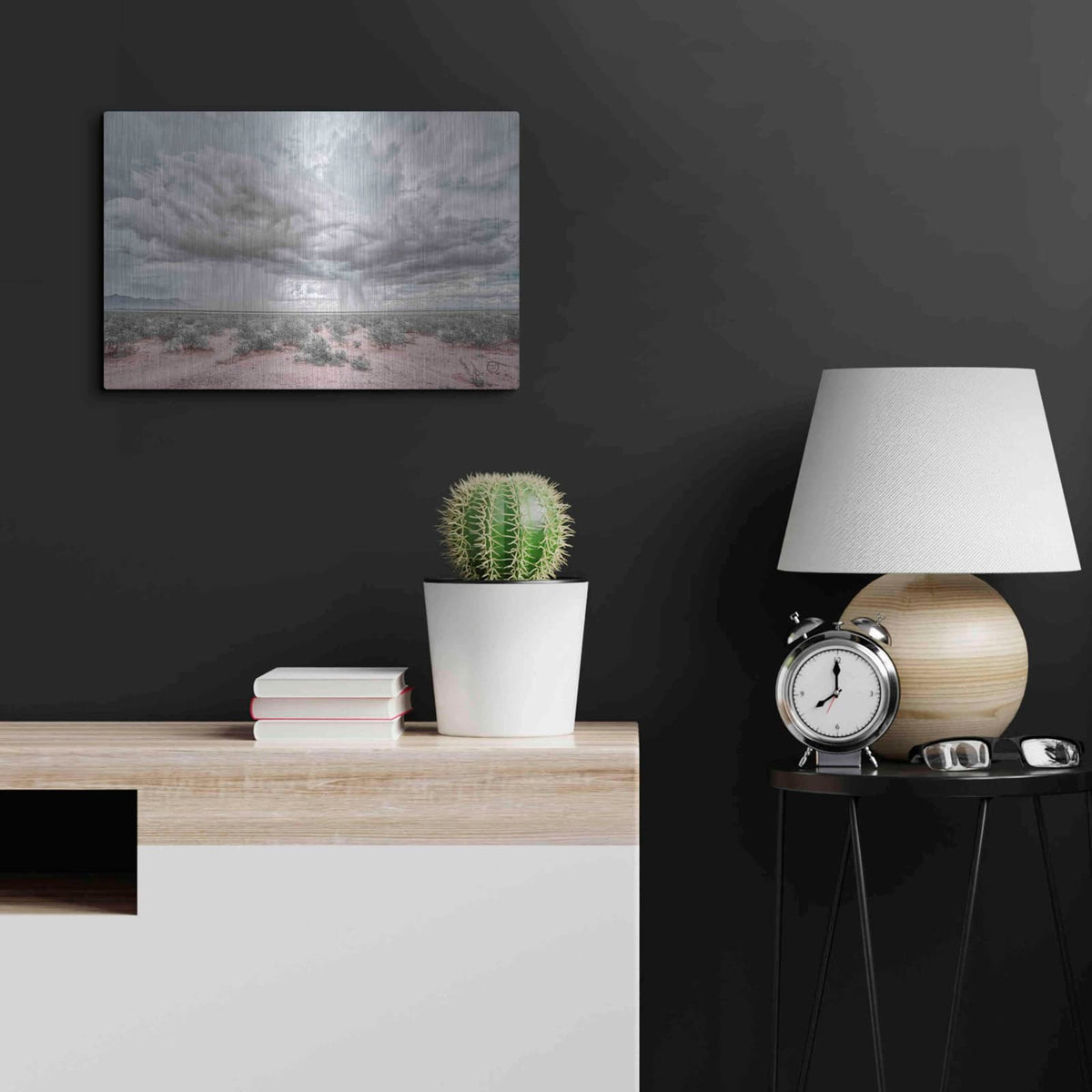'New Mexico Rain' by Nathan Larson – Metal Wall Art, 24x16 room view