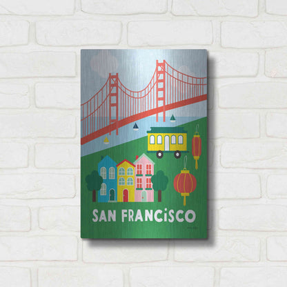 Luxe Metal Art 'City Fun San Francisco' by Ann Kelle Designs, Metal Wall Art,12x16