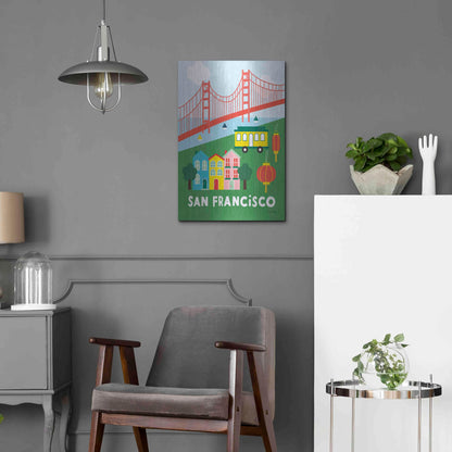 Luxe Metal Art 'City Fun San Francisco' by Ann Kelle Designs, Metal Wall Art,16x24