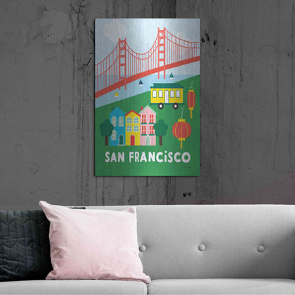 Luxe Metal Art 'City Fun San Francisco' by Ann Kelle Designs, Metal Wall Art,24x36