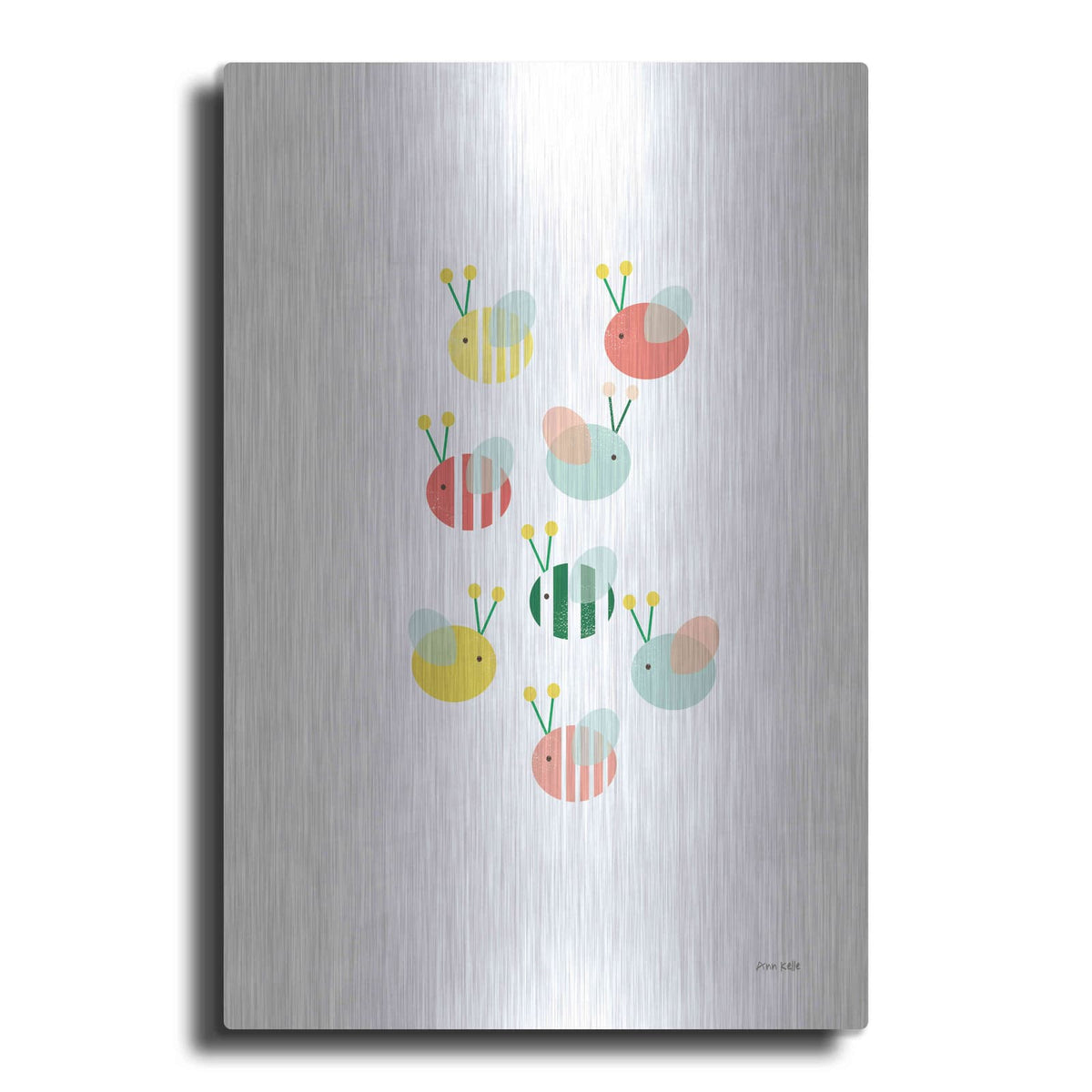 'Bumblebee Friends' by Ann Kelle – Metal Wall Art