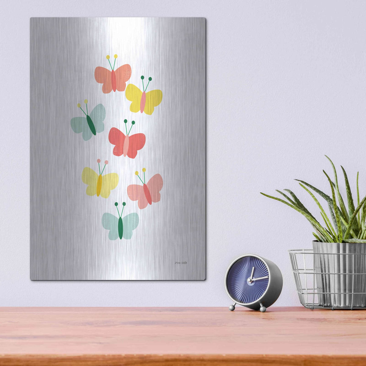 'Butterfly Friends' by Ann Kelle – Metal Wall Art, 12x16 room view