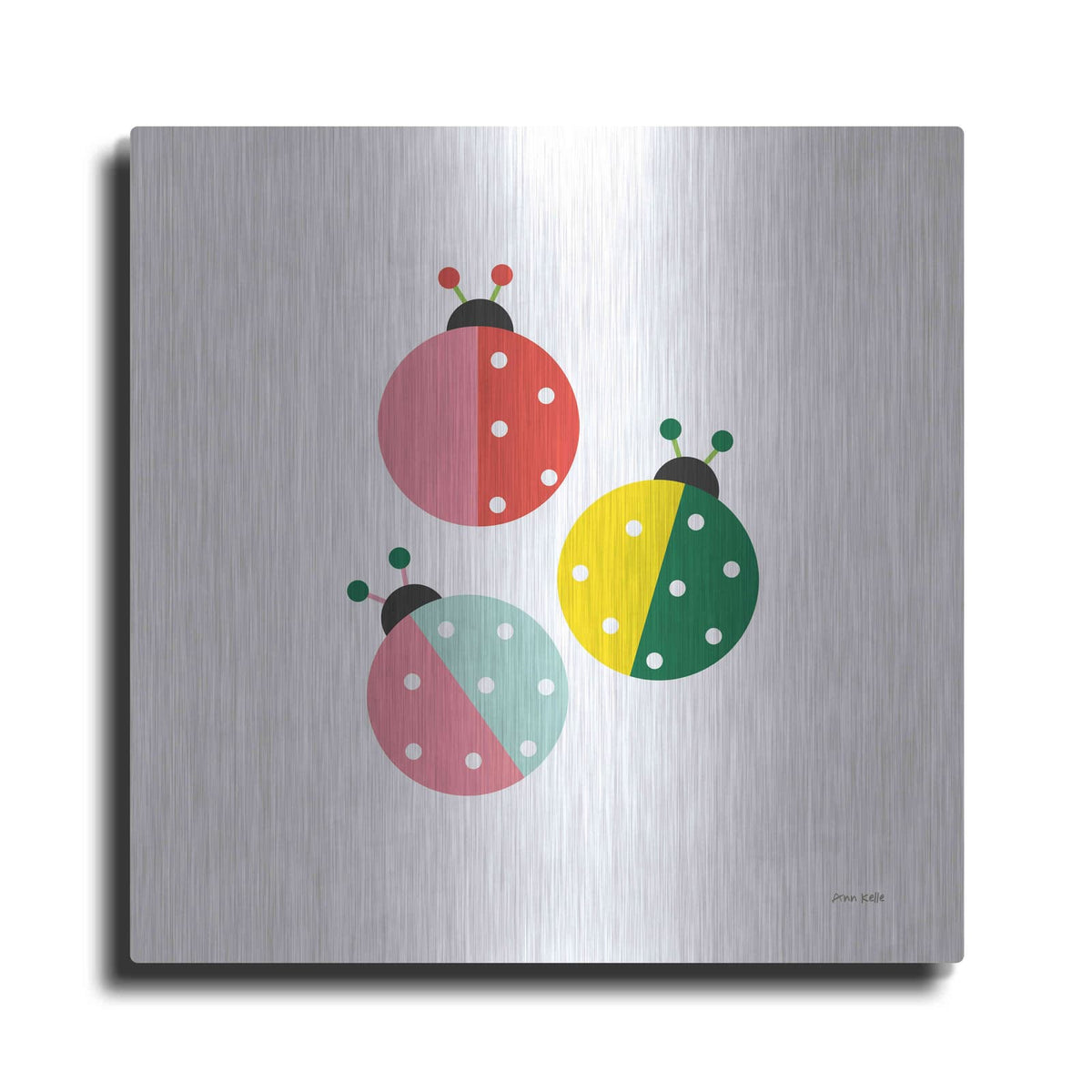 'Ladybugs Three' by Ann Kelle – Metal Wall Art
