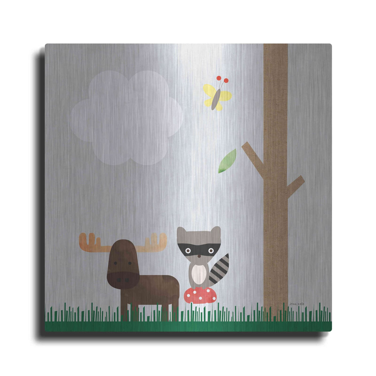 'Wood Land Animals I' by Ann Kelle – Metal Wall Art