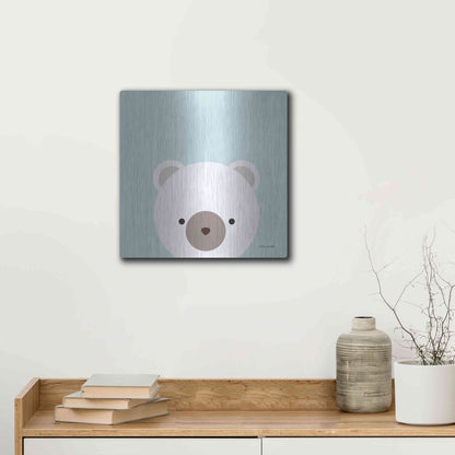 Luxe Metal Art 'Cuddly Bear' by Ann Kelle Designs, Metal Wall Art,12x12