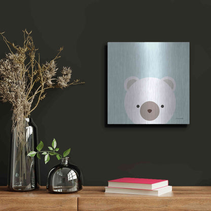 Luxe Metal Art 'Cuddly Bear' by Ann Kelle Designs, Metal Wall Art,12x12