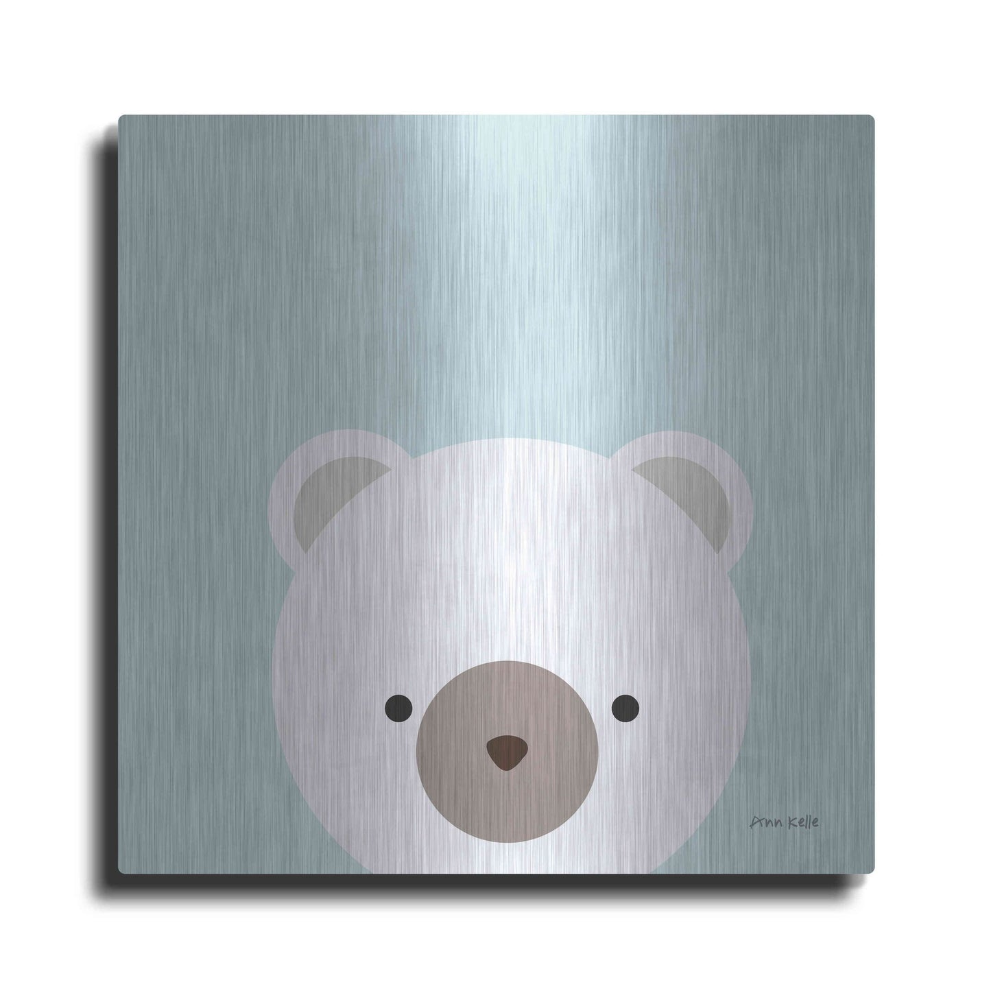 Luxe Metal Art 'Cuddly Bear' by Ann Kelle Designs, Metal Wall Art