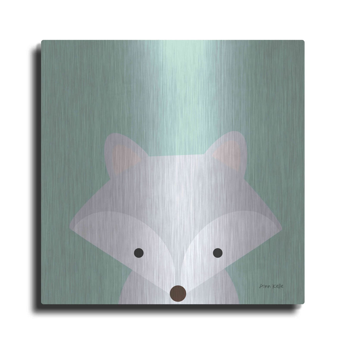'Cuddly Fox' by Ann Kelle – Metal Wall Art
