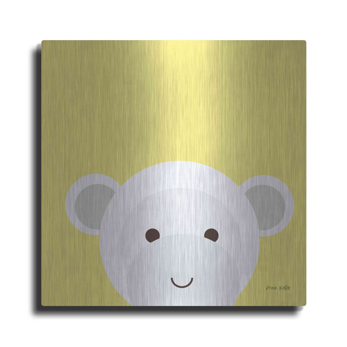 'Cuddly Monkey' by Ann Kelle – Metal Wall Art