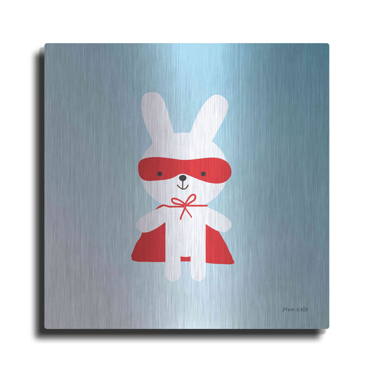 'Rabbit Super Hero' by Ann Kelle – Metal Wall Art
