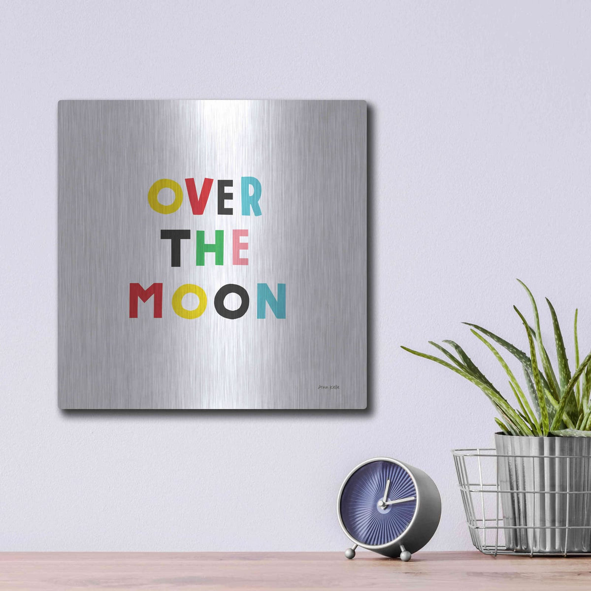 'Over the Moon' by Ann Kelle – Metal Wall Art, 12x12 room view