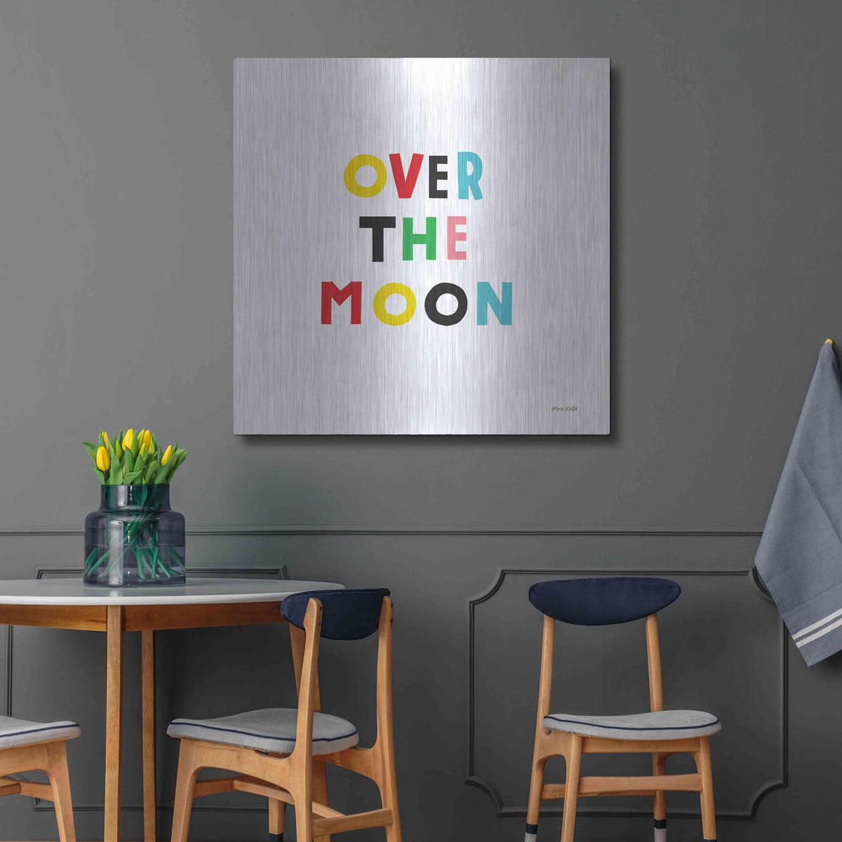 'Over the Moon' by Ann Kelle – Metal Wall Art, 36x36 room view