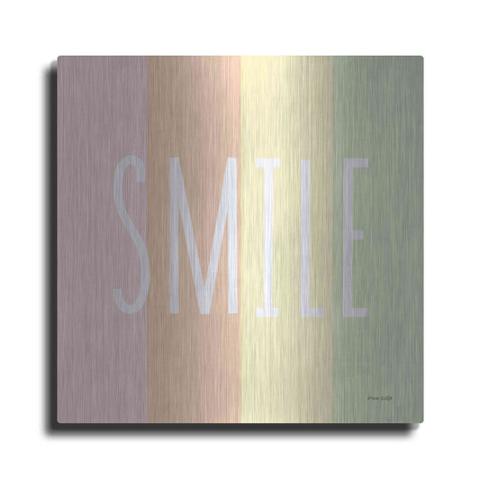 Luxe Metal Art 'Smile Rainbow' by Ann Kelle Designs, Metal Wall Art