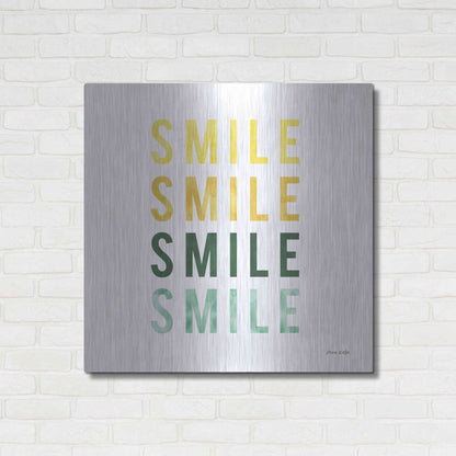 Luxe Metal Art 'Smile Smile' by Ann Kelle Designs, Metal Wall Art,36x36