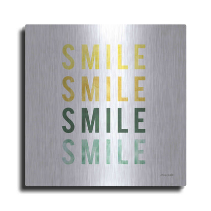 Luxe Metal Art 'Smile Smile' by Ann Kelle Designs, Metal Wall Art