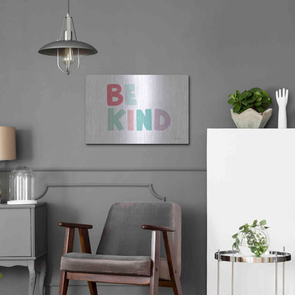 Luxe Metal Art 'Be Kind' by Ann Kelle Designs, Metal Wall Art,24x16