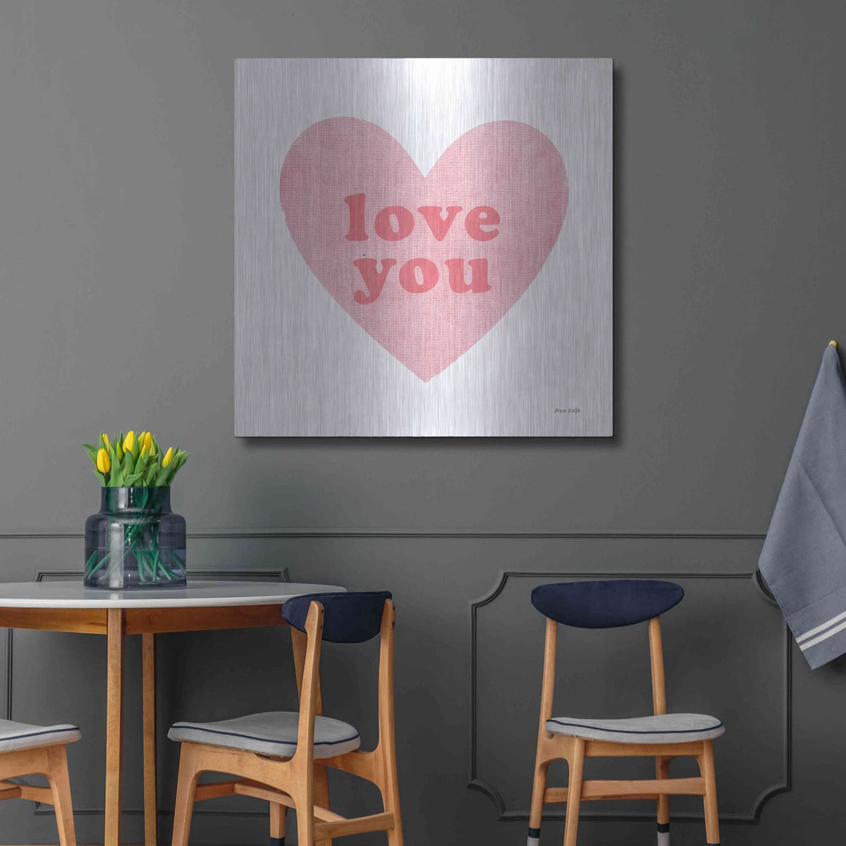'Love Heart' by Ann Kelle – Metal Wall Art, 36x36 room view