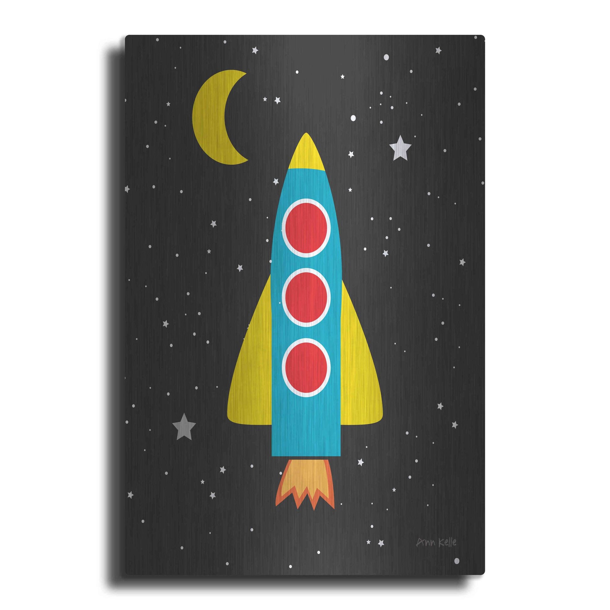 Luxe Metal Art 'Blast Off' by Ann Kelle Designs, Metal Wall Art